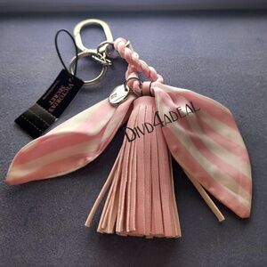 Victoria’s Secret Silk Tie Tassel Bag Charm Keychain